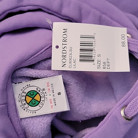 NWT Cross Colours Black Lives Are Loved Hooded Sweatshirt Purple small - Picture 7 of 10